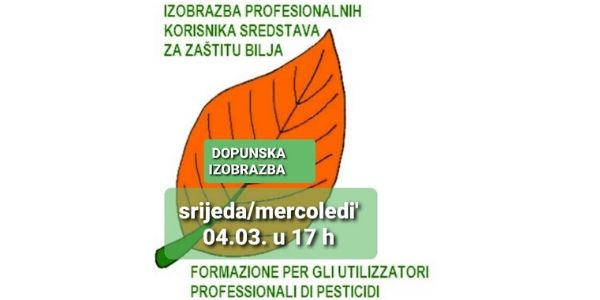 Dopunska izobrazba o sigurnom rukovanju i pravilnoj primjeni pesticida