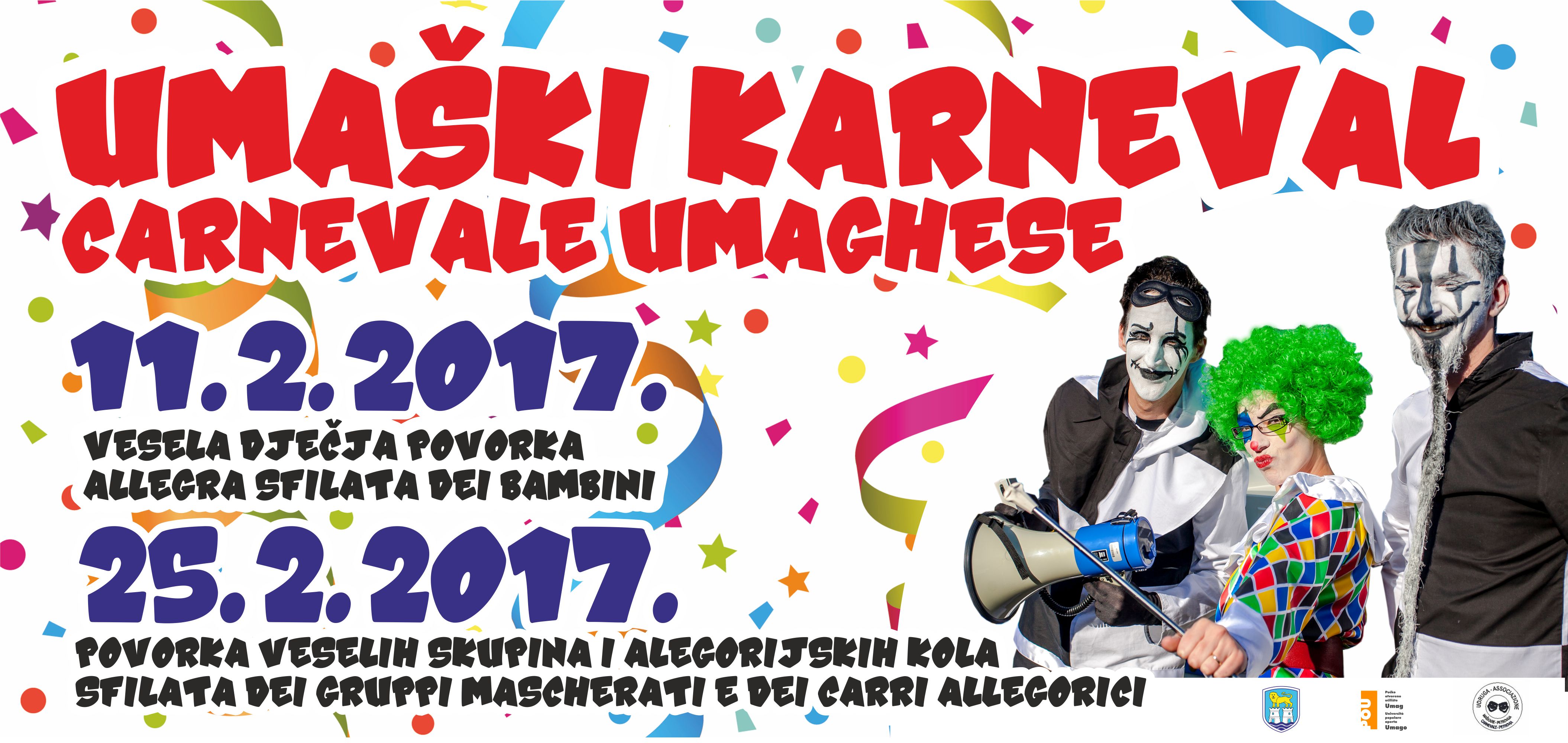 UMAŠKI KARNEVAL 2017. - otvorene prijave za sudjelovanje