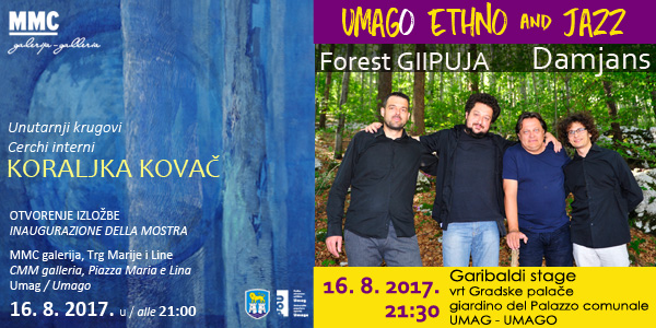 Izložba suvremene umjetnice Koraljke Kovač i koncert „Forest GIIPUJA“ u Umagu!