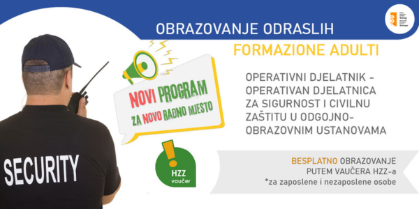 Operativni/a djelatnik/ca za sigurnost i civilnu zaštitu - PRIJAVA